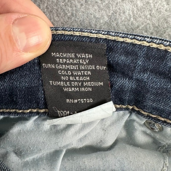 BKE Payton Womens Jeans Low Rise Dark Wash Bootcut Denim 27x33.5 Thick Stitch L - Picture 8 of 11